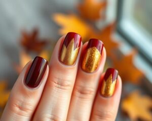 Dwa kolory na paznokciach: trendy i techniki jesiennego manicure